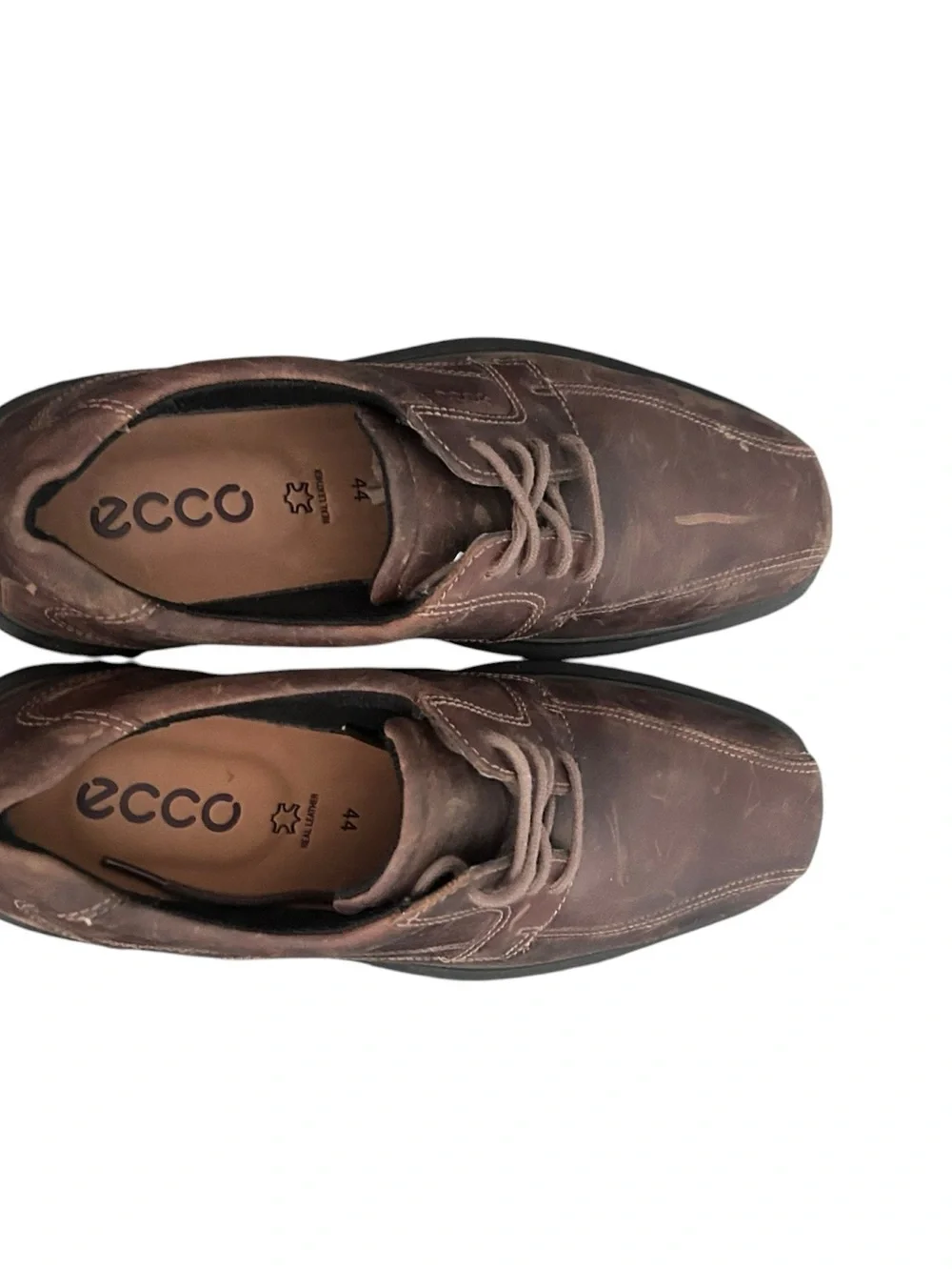 ECCO Men’s Helsinki Brown Leather Oxford Dress Shoes Size 10